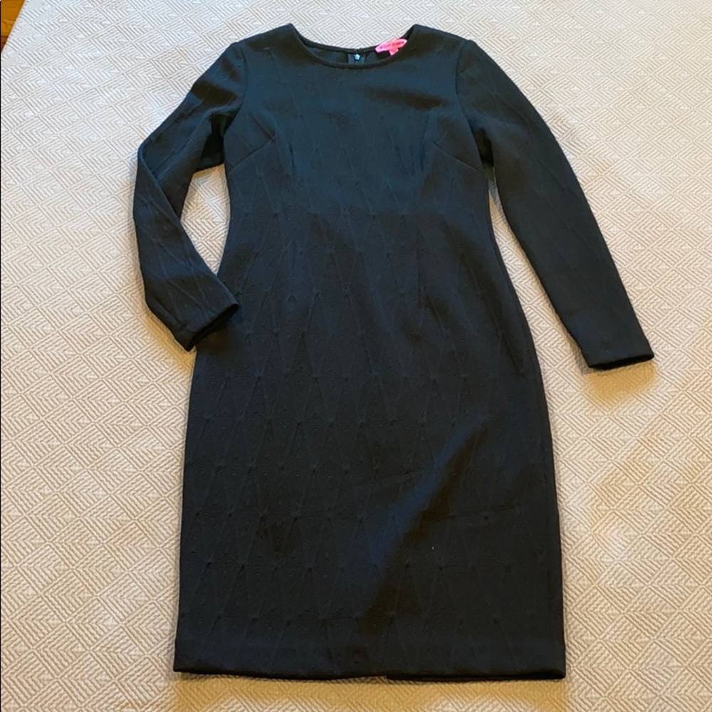 Betsy Johnson Jacquard Long Sleeve Dress